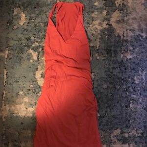 Velvet by Graham & Spencer ruched red dress XS